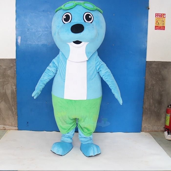 Guangzhou Hot Selling adults Size Cartoon Lovely professional sea lion dog mascot costume for Amusement park