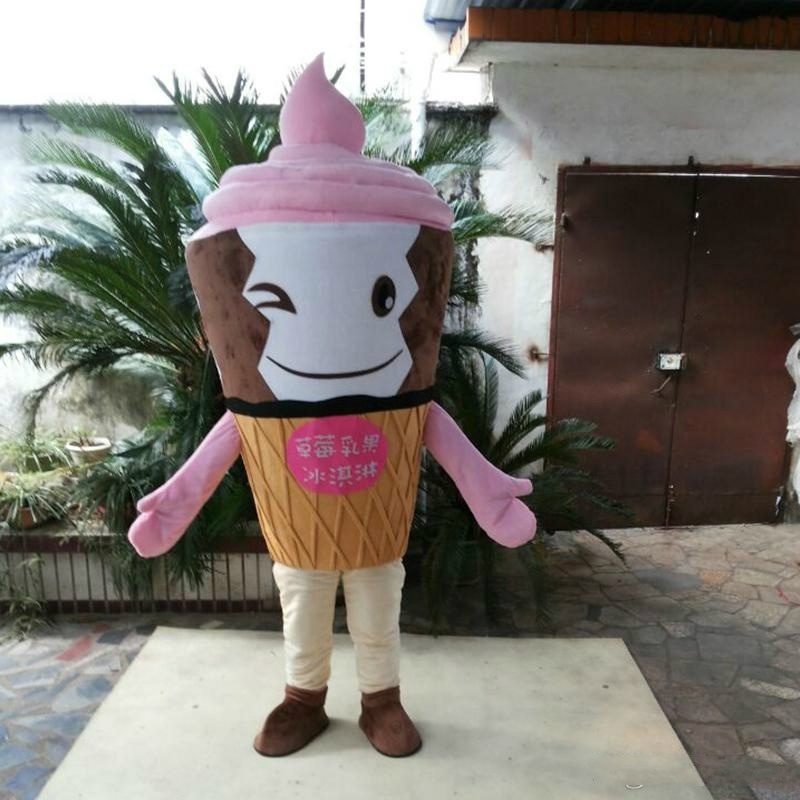 Enjoyment CE adult plush Ice-cream mascot costume for business