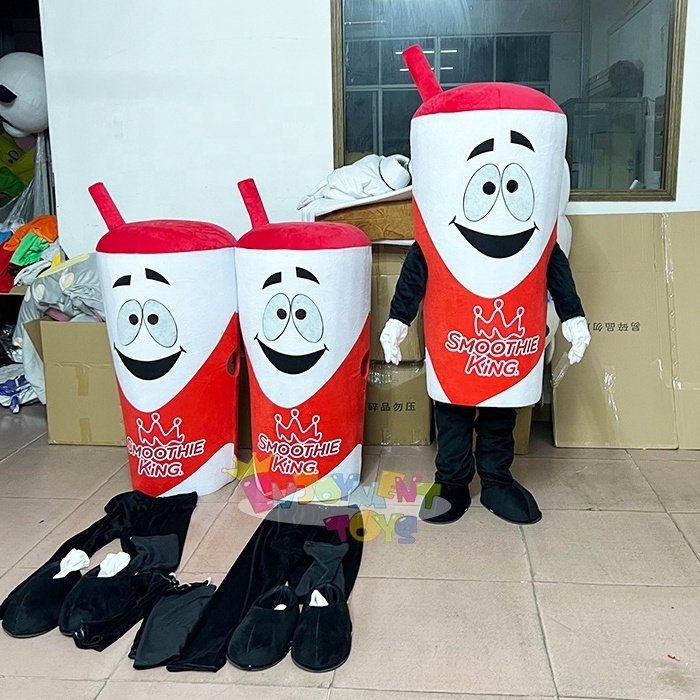 Hot sale Smoothie king cup mascot costume for sale advertising