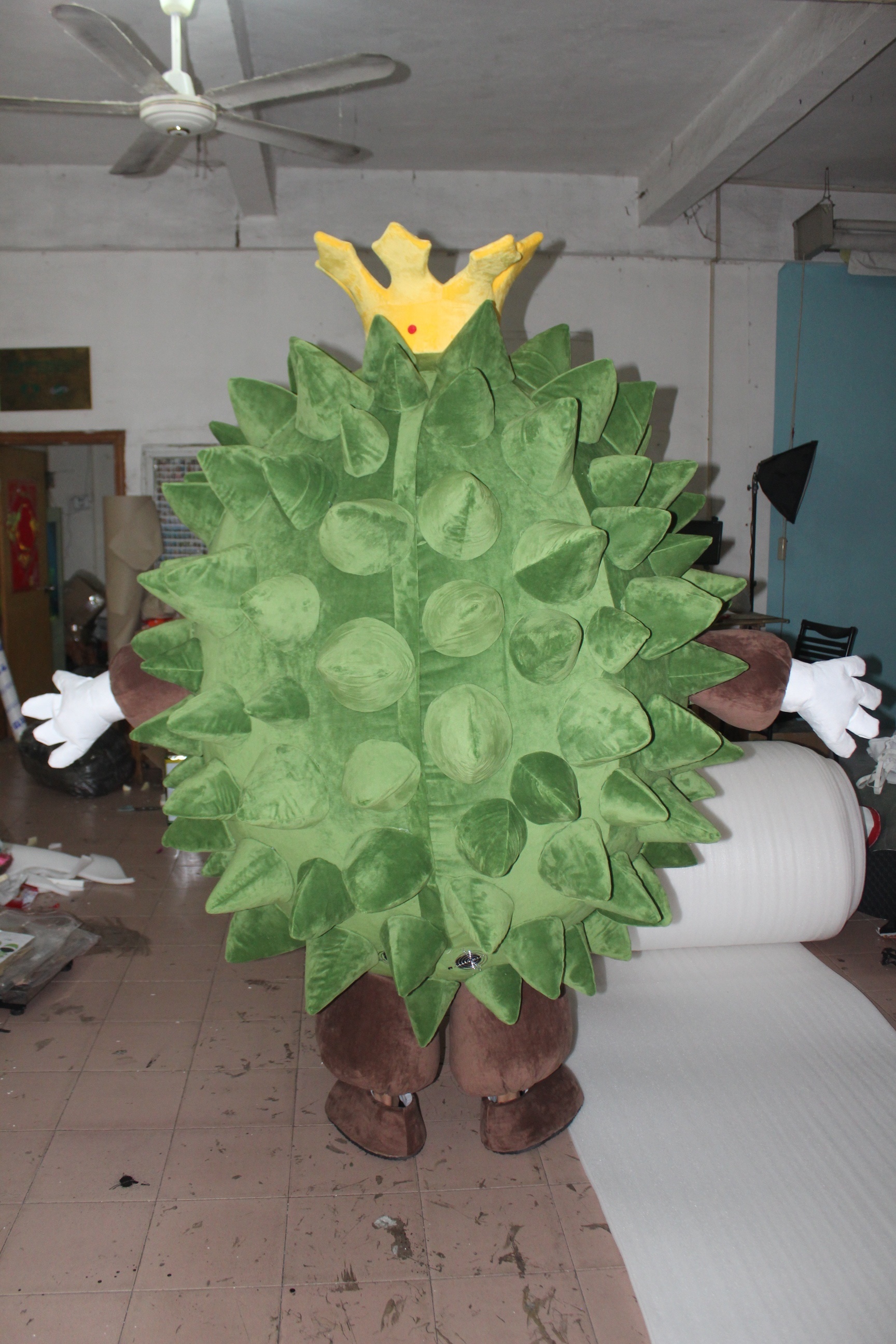 Enjoyment CE green  Inflatable durian mascot adult fruit costumes for sale