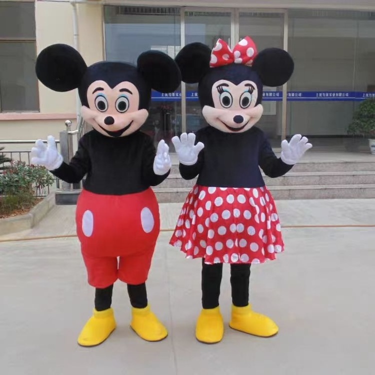 High Quality Custom Mouse Mascot Costume , Mickey and minnie Mascot Costume For Kids Party Entertainment Event Show