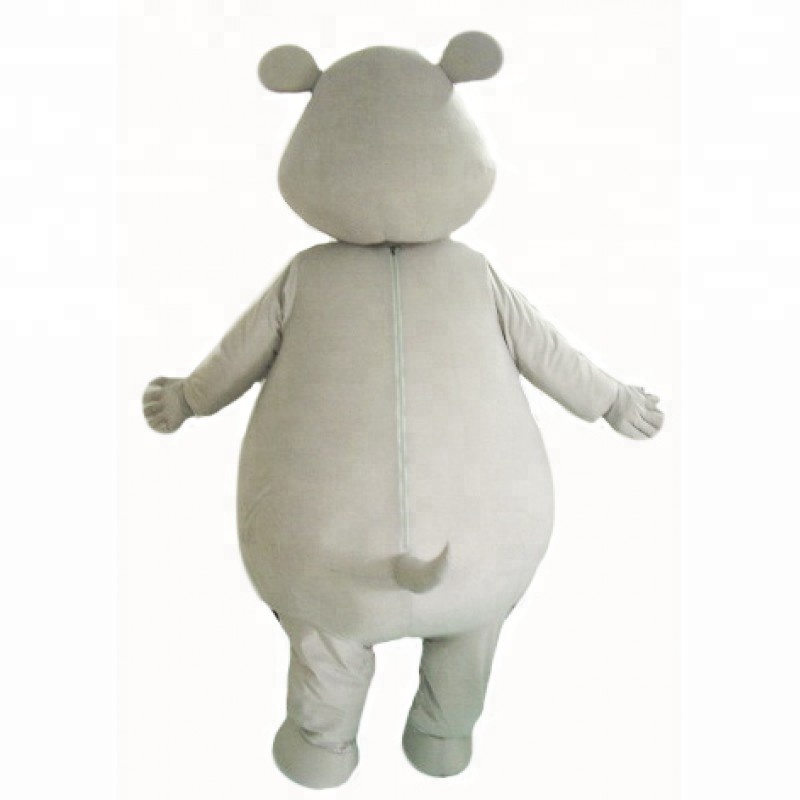 Enjoyment CE Cartoon Big Fat Grey Hippo Mascot Costume commercial