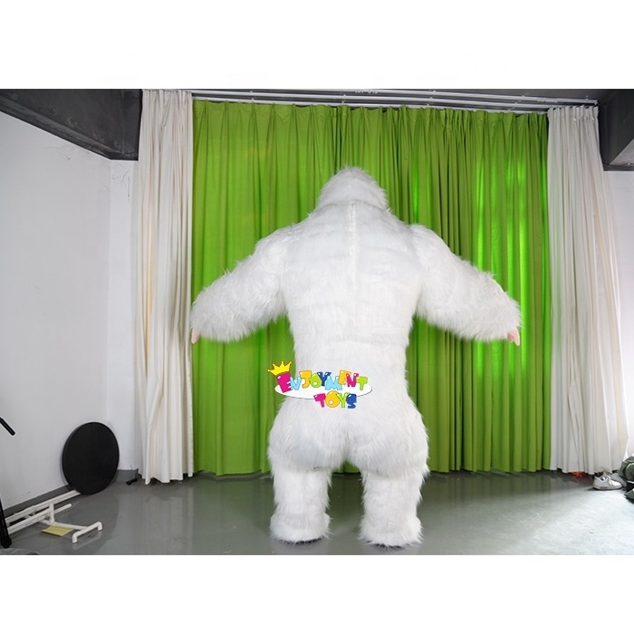 Customized giant cartoon gorilla mascot costume Inflatable white cartoon gorilla mascot adult party costume