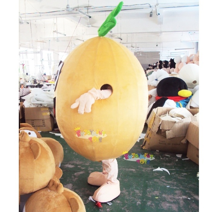 Enjoyment CE yellow Hami melon mascot costume adults honeydew cantaloupe fruit mascot costumes for party