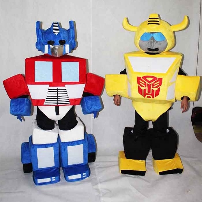 Enjoyment CE plush cartoon transformer robot mascot costume for sale