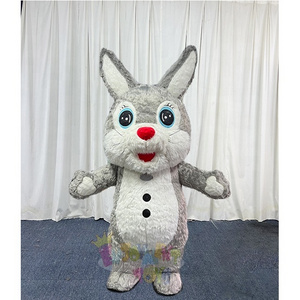 Best selling CE Inflatable Cosplay gray rabbit Bunny Animal Mascots Customized Adult Rabbit Mascot Costumes for sale