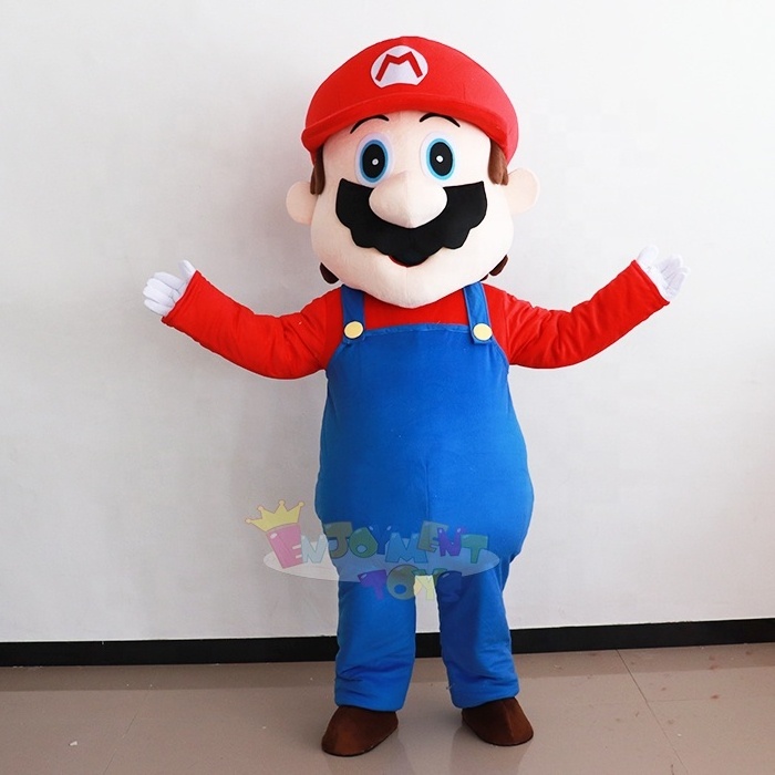 Hot sale CE Mario bro LUIGI Mascot cartoon Costume for Adult Furry Dress