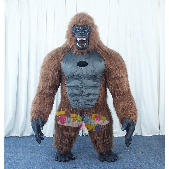 Enjoyment CE  Ape Inflatable Gorilla Mascot Costume 2.6m and 3m King Kong Custom Anime Cosplay Mascot Theme Fancy Dress Carnival