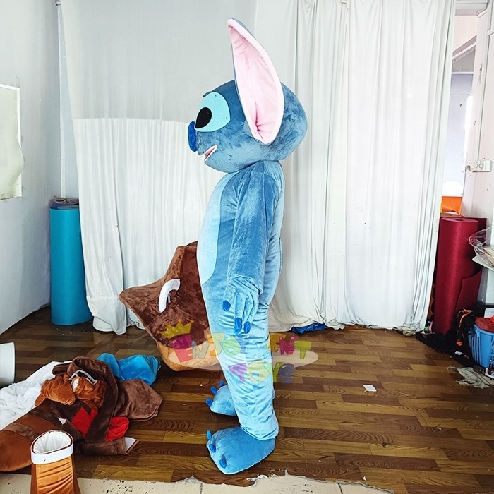 Wholesale Blue Adult Stitch Character Cartoon Mascot Costume Plush stitch Mascot Costume For Sale