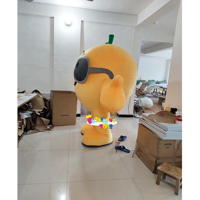 Hot selling customized cartoon orange mascot costume Inflatable cute cartoon orange mascot adult party costume