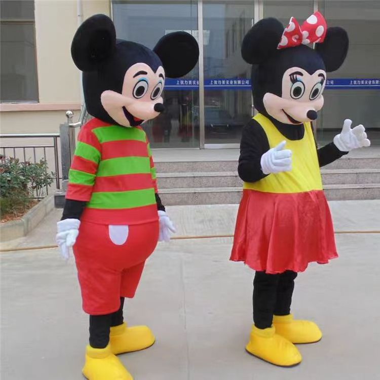 High Quality Custom Mouse Mascot Costume , Mickey and minnie Mascot Costume For Kids Party Entertainment Event Show