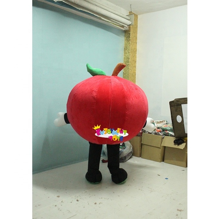 Guangzhou Enjoyment Custom Inflatable Red Apple Mascot Costume Inflatable Red Apple Mascot Adult Party Costume