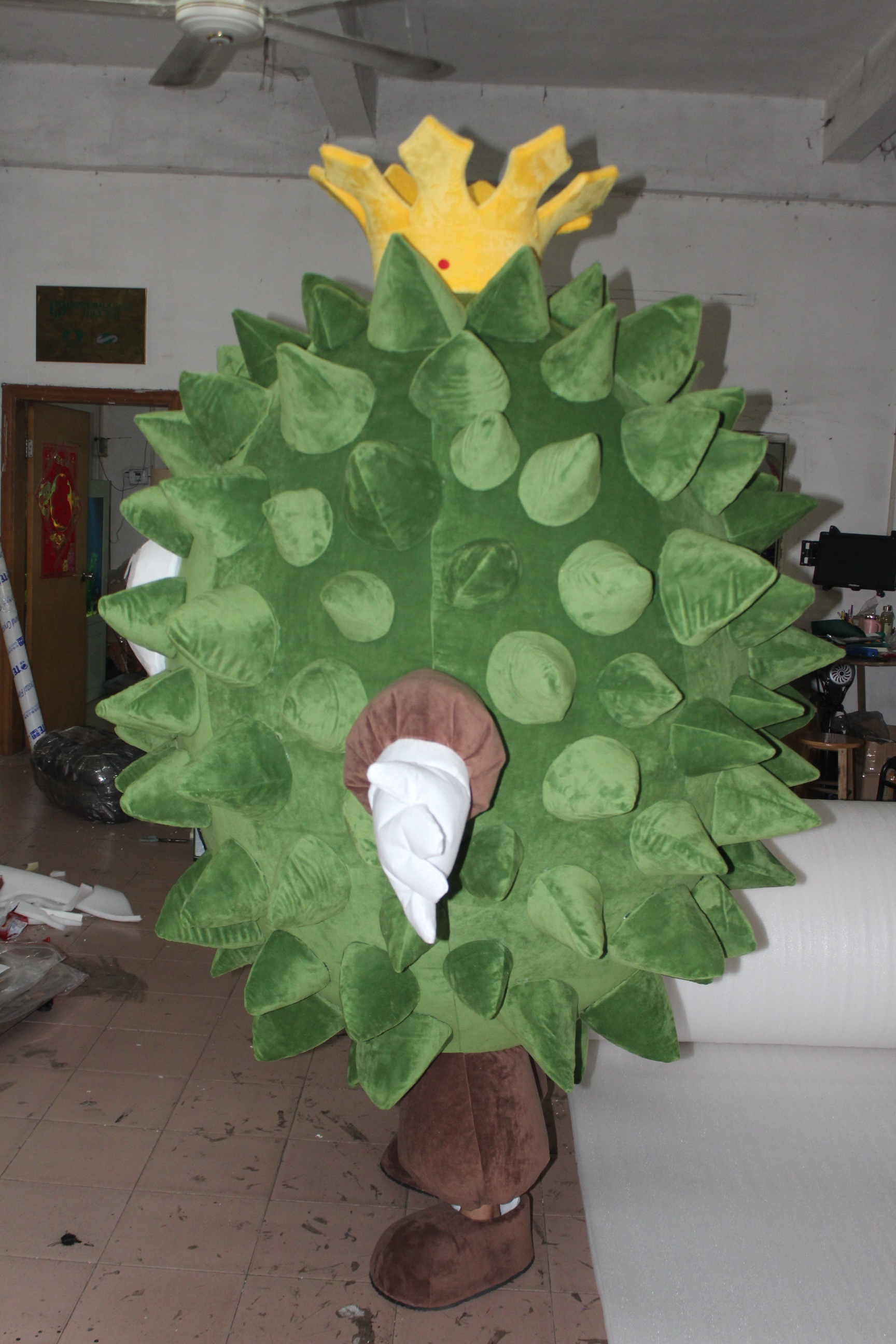 Enjoyment CE green  Inflatable durian mascot adult fruit costumes for sale