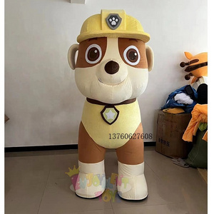 Enjoyment CE inflatable four leg paw dog mascot costume inflatable walking cartoon dog costume for sale