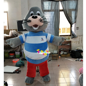 High quality customized cartoon sea lion mascot clothing Inflatable giant sea lion mascot large event adult party clothing