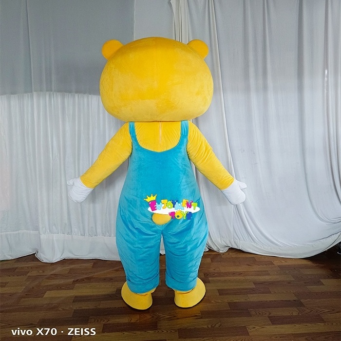 Hot selling custom cartoon bear mascot costume Funny blue bear mascot large event adult party costume