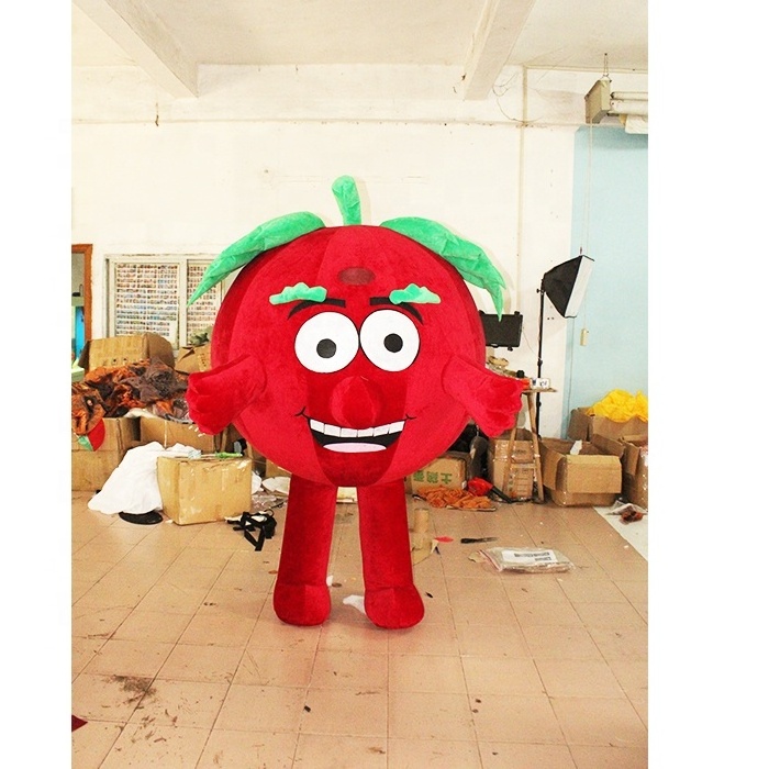 Enjoyment CE customized fashion Inflatable plush apple mascot costume Cute fruit mascot large event adult party costume