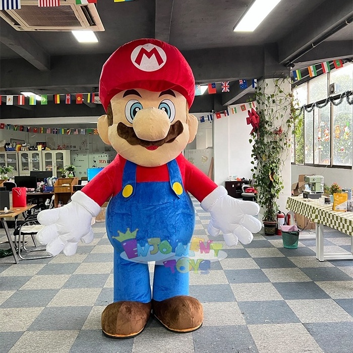 Best selling inflatable cartoon character super Mario LUIGI mascot costume for sale mario costumes for holiday event