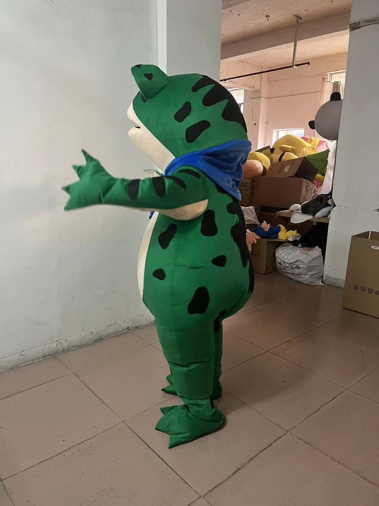 Enjoyment CE plush frog mascot Costume Cartoon Character frog Mascot Costume For Halloween