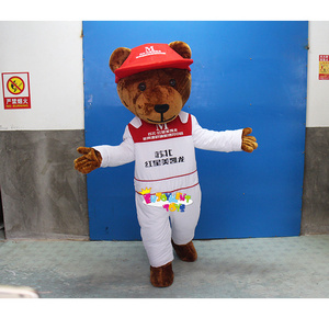 Popular Customized Cartoon Baseball Bear Mascot Costume Cute Cartoon Baseball Bear Mascot Adult Large Event Party Costume