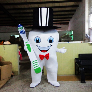 Enjoyment CE custom made white teeth Mascot Character tooth Cosplay Mascot Costume for sale