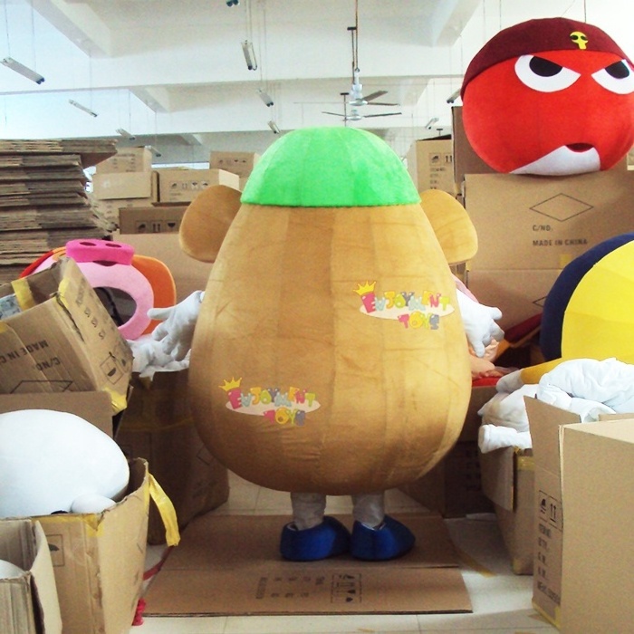 High quality mr potato food mascot costume on display mascotte mascota potato costume for sale