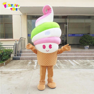 Enjoyment CE adult plush Ice-cream mascot costume for business