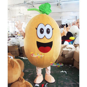 Enjoyment CE yellow Hami melon mascot costume adults honeydew cantaloupe fruit mascot costumes for party