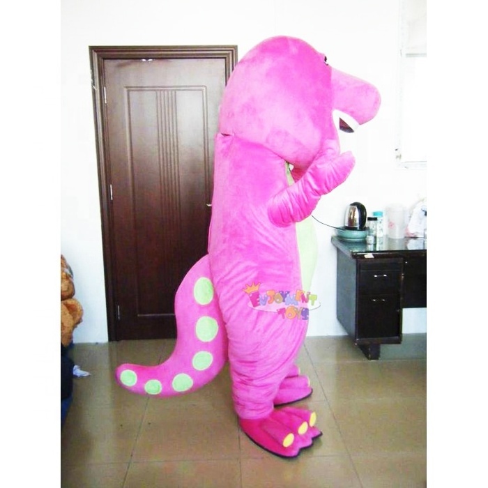 Factory price CE barney mascot costume adults barney dinosaur mascot costume for party