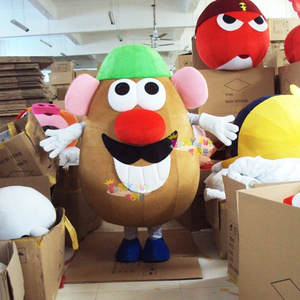 High quality mr potato food mascot costume on display mascotte mascota potato costume for sale