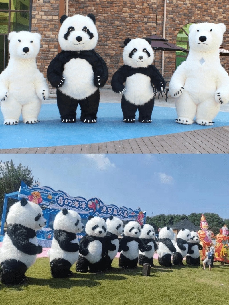 Interesting CE 2M 2.6M 3M Inflatable Panda Mascot Costume Party Adult Panda Animal Costume for Sale