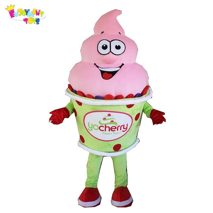 Enjoyment CE High quality plush ice-cream mascot costume for adult