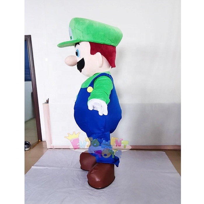 High quality CE custom cartoon character Super Mario & Luigi mascot costume/ Mario mascotte costume for sale