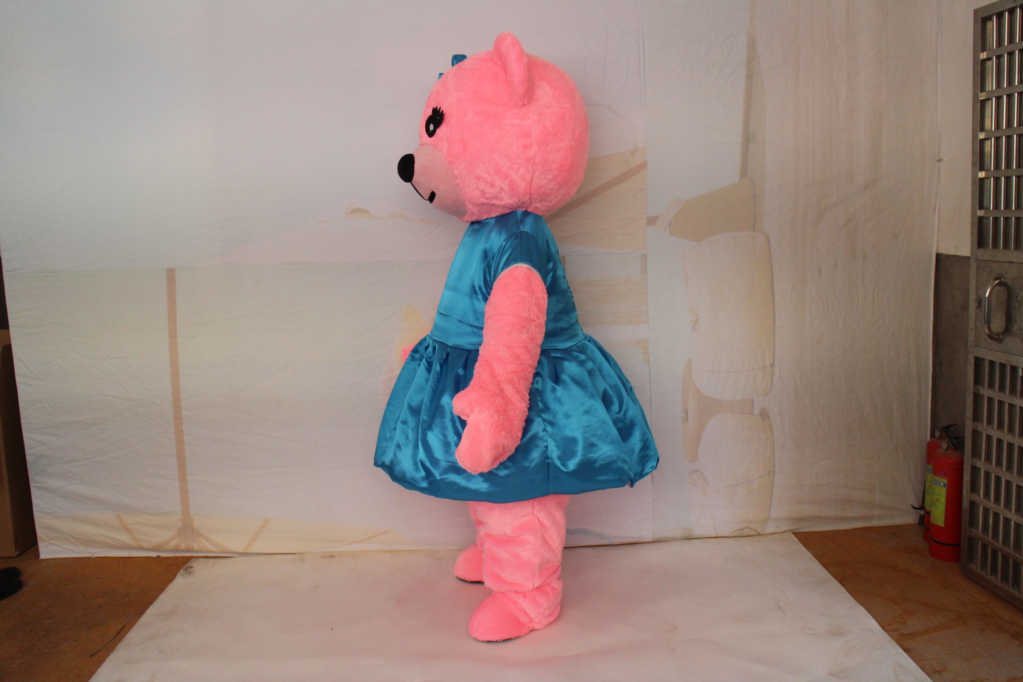 Custom pink teddy bear mascot costume bear mascot fancy dress performance prop adult size outfit carnival costume