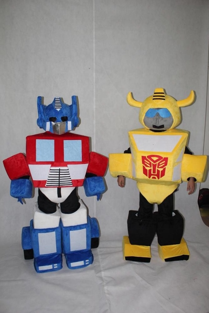 Enjoyment CE plush cartoon transformer robot mascot costume for sale