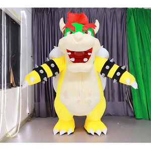 New Arrival Hot Cartoon Character Mascot Costume Halloween Dragon Inflatable Bowser Turtle Mascot Costume For Holiday Cosplay