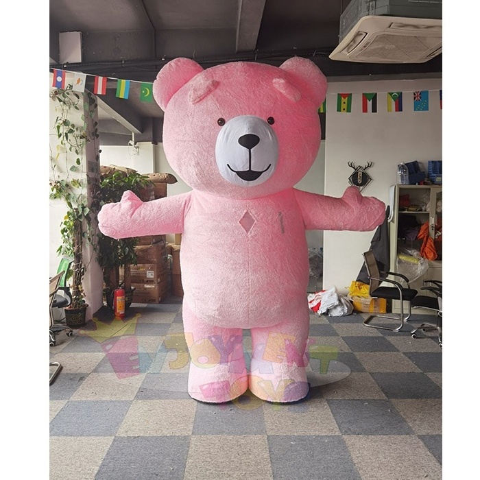 Hot sale CE Inflatable pink teddy bear Panda Polar Bear rabbit cat dog Mascot Costume For Halloween