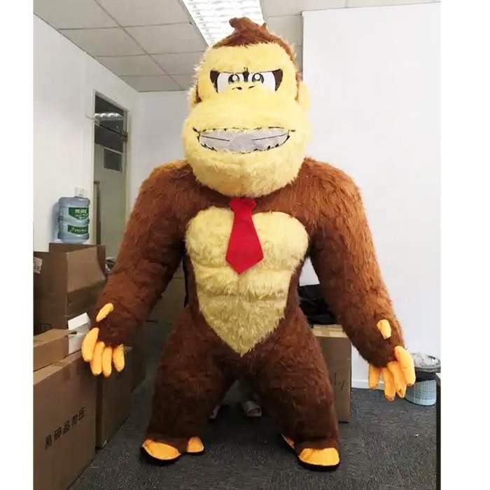 Enjoyment CE Plush Inflatable big KingKong Mascot Costume Halloween Carnival Costumes monkey KingKong Mascot Costume