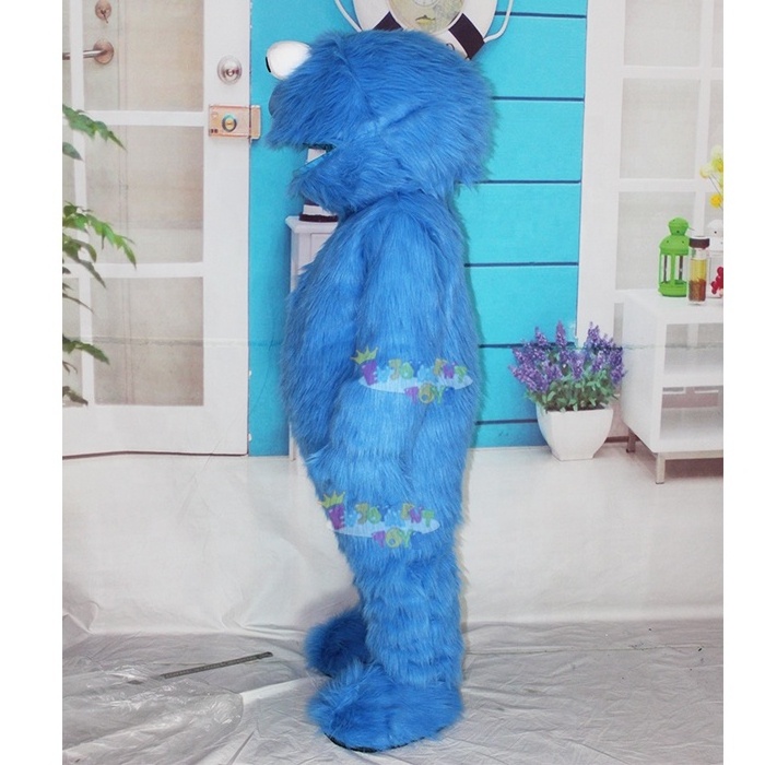 Plush Sesame Street Cookie Monster Elmo Mascot Cartoon Costume Red Blue Elmo For Adult