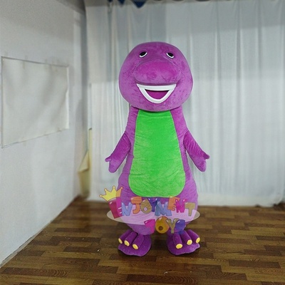 Factory price CE barney mascot cartoon costume for adults