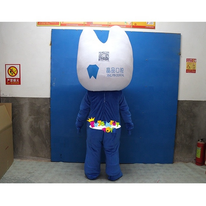 Hot selling custom cartoon tooth mascot costume Cute cartoon tooth mascot adult party costume