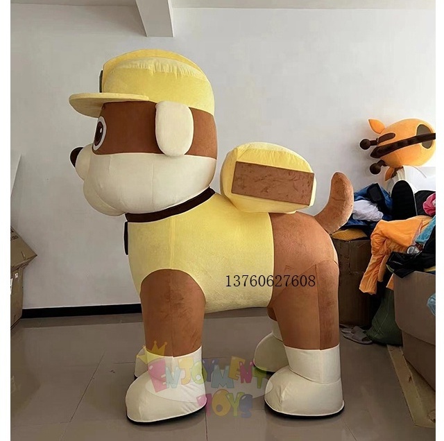 Enjoyment CE inflatable four leg paw dog mascot costume inflatable walking cartoon dog costume for sale