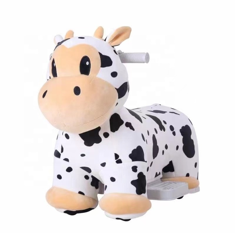 Hot sale Kid Size Animal Ride Kids Riding Toys Plush cow elephant dinosaur unicorn Electric Scooter toys