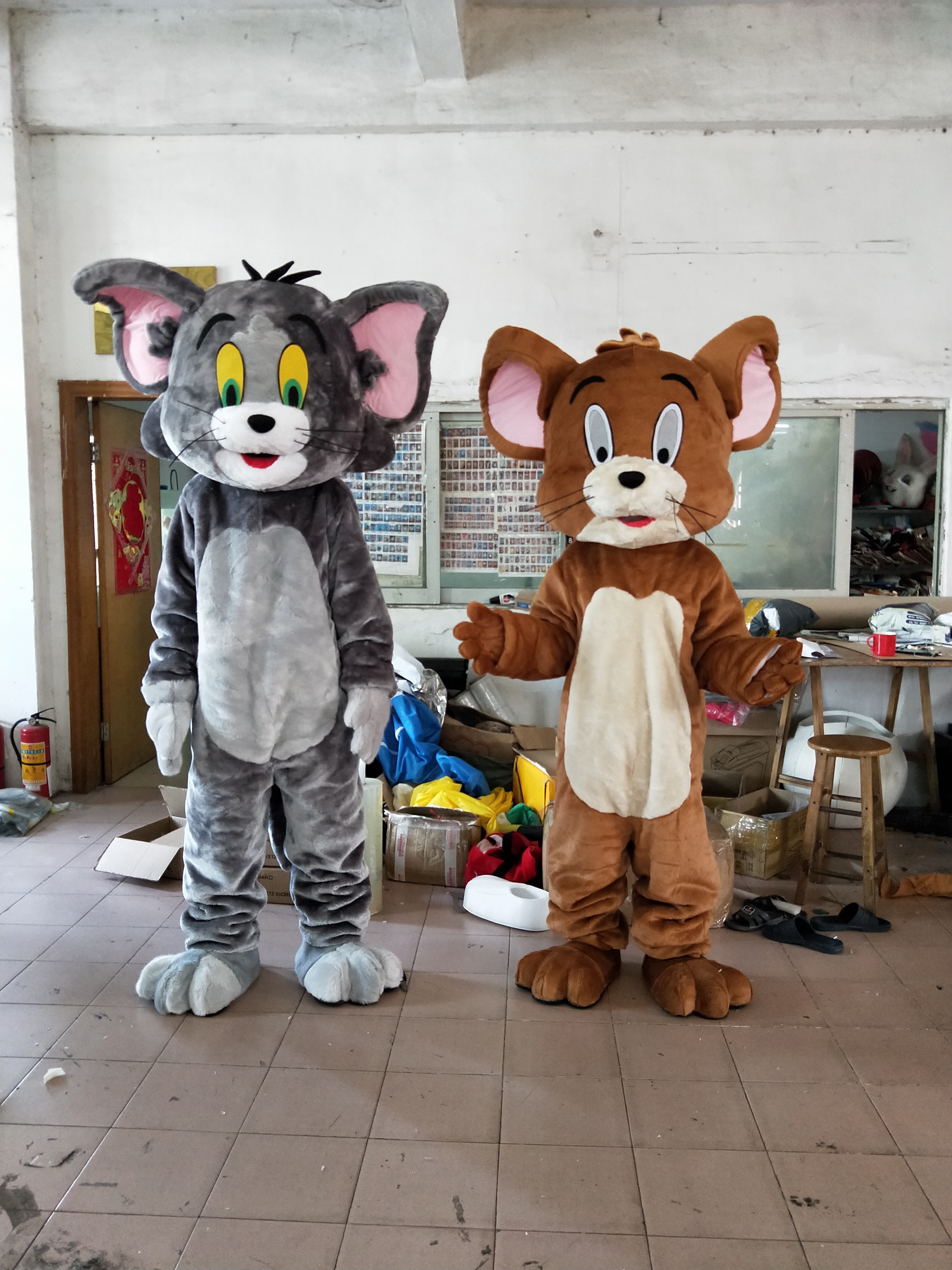 Enjoyment Tom and Jerry Mascot Costume for Sale CE Movie Cartoon Handmade Customized Logo Unisex Animal PE Bag and Export Carton