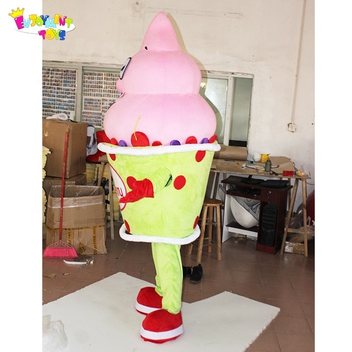 Enjoyment CE High quality plush ice-cream mascot costume for adult