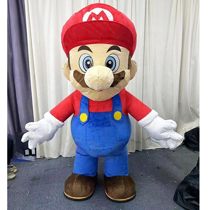 Best selling inflatable cartoon character super Mario LUIGI mascot costume for sale mario costumes for holiday event