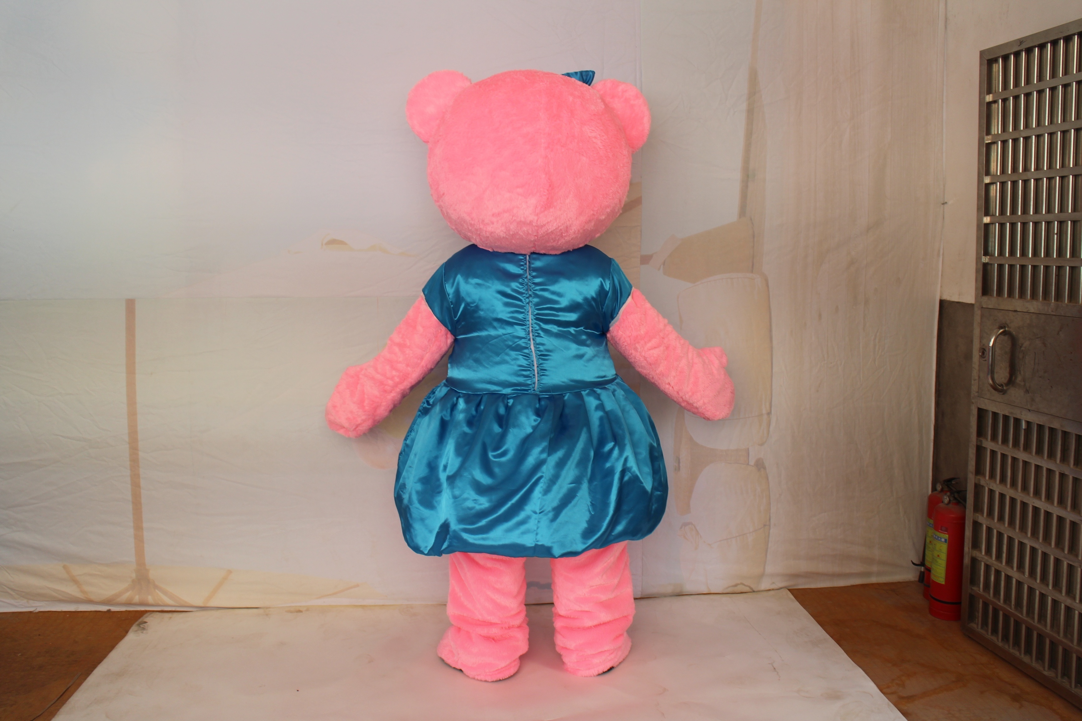 Custom pink teddy bear mascot costume bear mascot fancy dress performance prop adult size outfit carnival costume