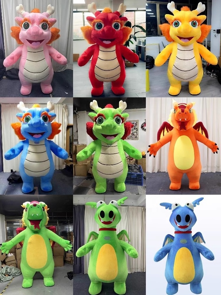 Multiple inflatable animal cartoon doll mascot costumes, rabbit bird gorilla bear polar bear panda dragon costumes for par