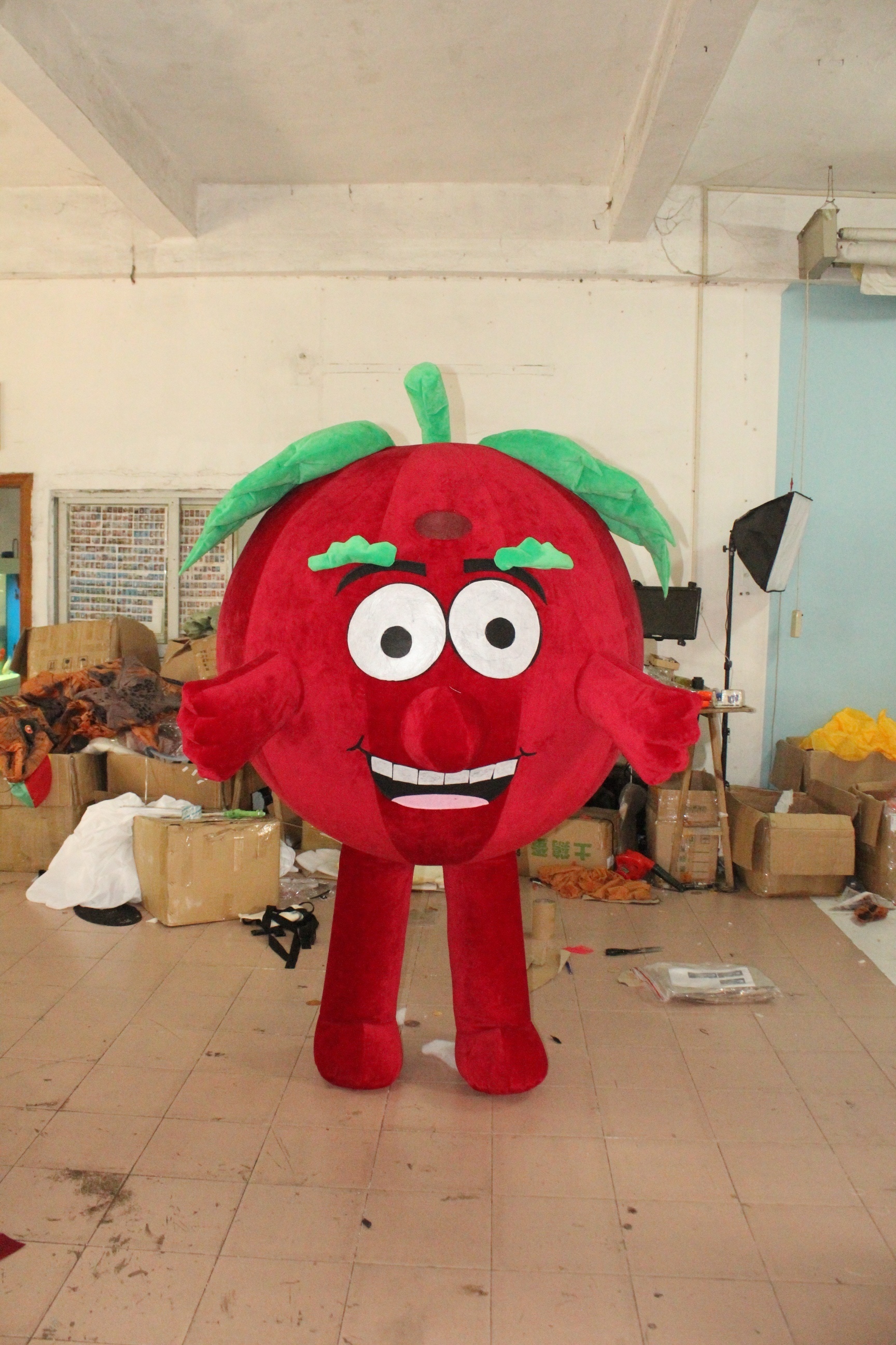 Enjoyment CE customized fashion Inflatable plush apple mascot costume Cute fruit mascot large event adult party costume