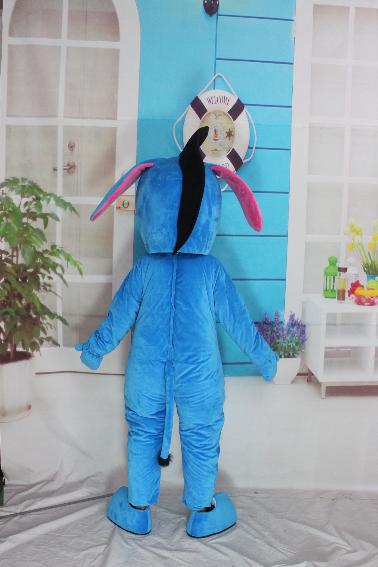 High quality EVA blue donkey mascot costume life size adult cartoon donkey costume for sale